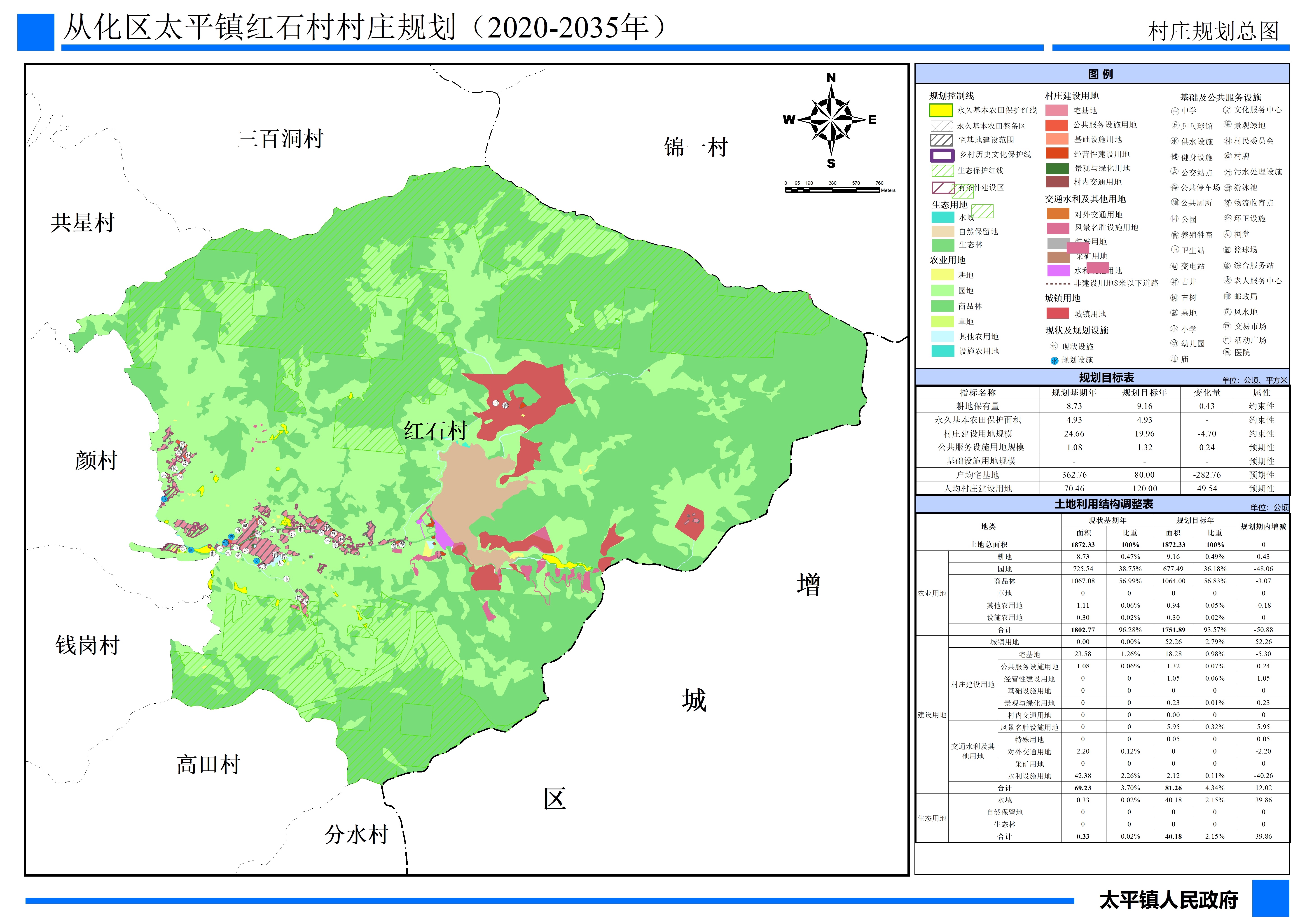 关于《广州市从化区太平镇颜村村和红石村村庄划(2020