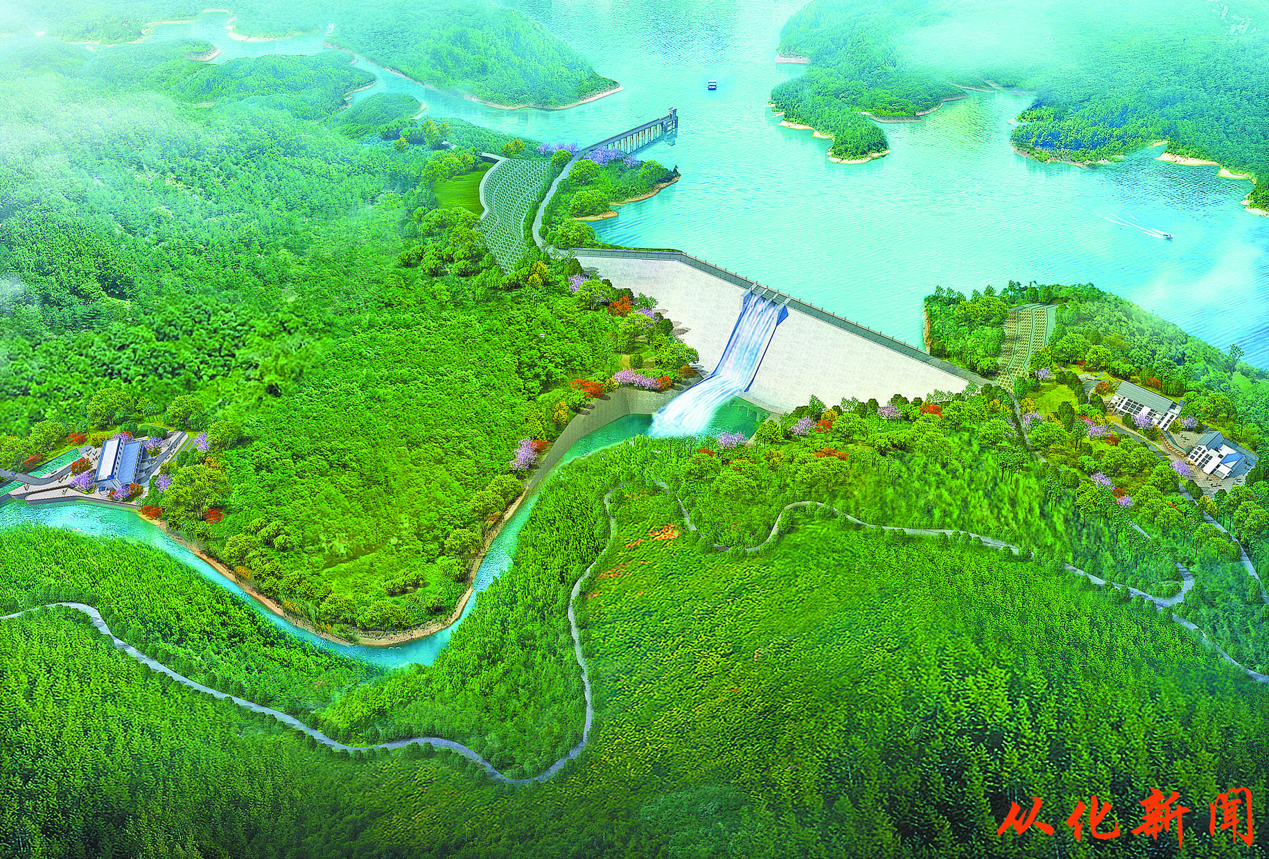 牛路水库鸟瞰图（资料图片）.jpg