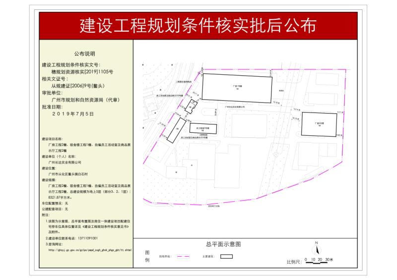 穗规划资源核实[2019]1105号 长达实业厂房规划条件核实批后公布_converted_to_尺寸_800xx