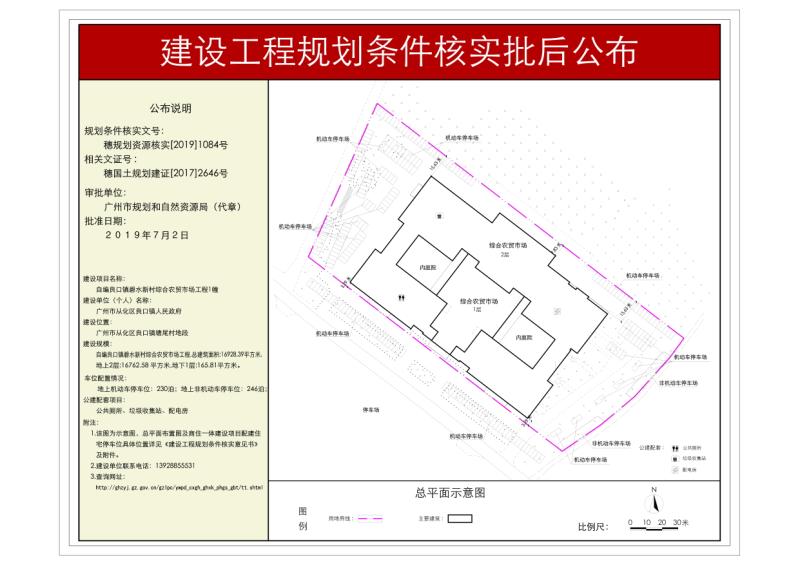 穗规划资源核实[2019]1084号 广州市从化区良口镇人民政府核实农贸市场项目规划条件核实批后公布_converted_to_尺寸_800xx