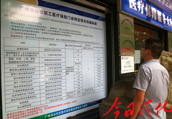 市民正在浏览门诊特定项目收费标准